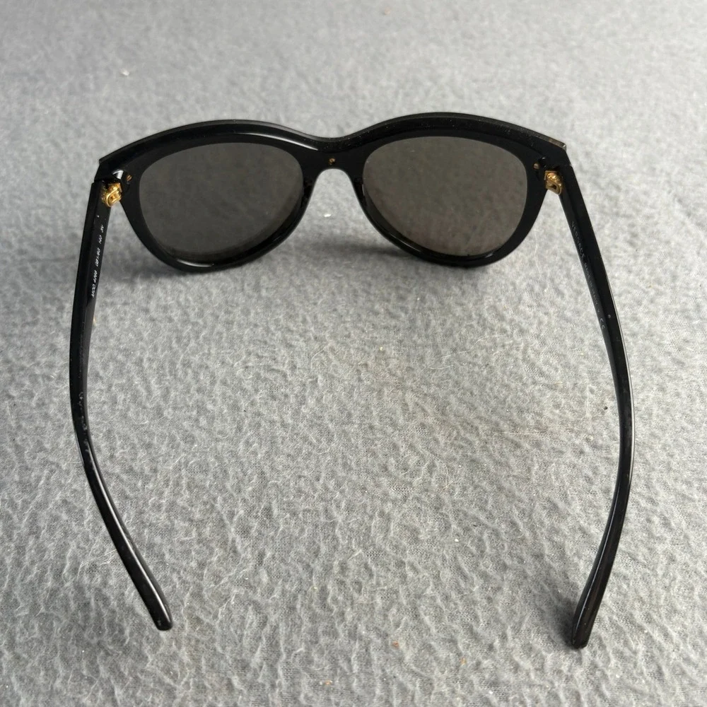 Versace MOD 4266 GB1/6G Black Cat Eye Sunglasses Gold Medusa Head Italy